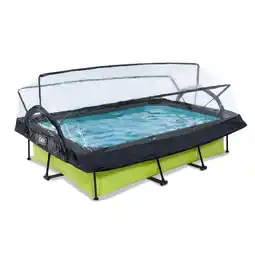 Netto Marken-Discount EXIT Lime Pool 300x200x65cm mit Abdeckung und Filterpumpe - grün Angebot
