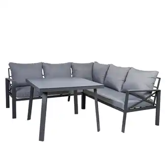 Netto Marken-Discount Greemotion Lounge-Set Amsterdam, Stahl, grau Angebot