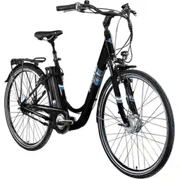Netto Marken-Discount Zündapp Green 3.7 E Bike Damenfahrrad 28 Zoll mit Nabenschaltung 7 Gang schwarz blau Angebot