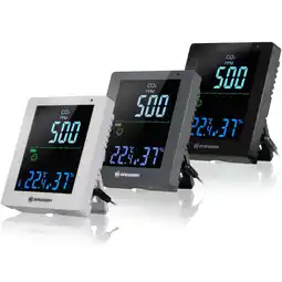 Netto Marken-Discount BRESSER CO2-Luftqualitätsmonitor Smile mit CO2-Ampel Farbe: grau Angebot