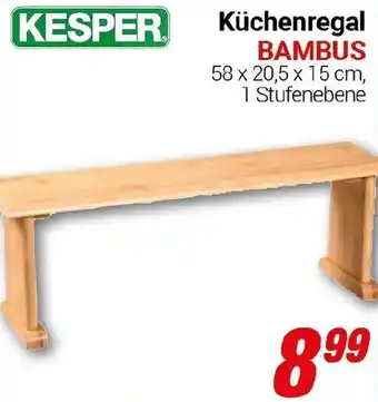 CENTERSHOP KESPER Küchenregal BAMBUS Angebot