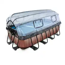 Netto Marken-Discount EXIT Frame Pool 400x200x100cm mit Sandfilterpumpe, Abdeckung und Wärmepumpe, versch. Ausführungen Angebot