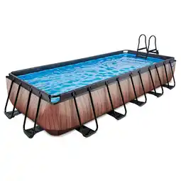 Netto Marken-Discount EXIT Wood Pool 540x250x100cm mit Sandfilterpumpe, versch. Ausführungen Angebot