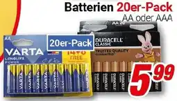 CENTERSHOP VARTA Batterien 20er-Pack Angebot
