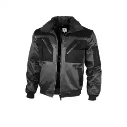 Netto Marken-Discount QUALITEX HIGH QUALITY WORKWEAR Pilotenjacke pilotenjacke grau/schwarz Damen: 60 Herren: 4XL Angebot
