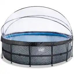 Netto Marken-Discount EXIT Frame Pool ø488x122cm mit Sandfilterpumpe, Abdeckung + Wärmepumpe versch. Ausführungen Angebot