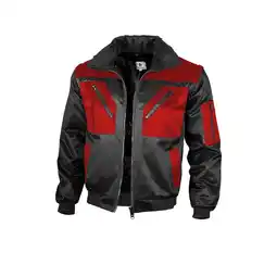 Netto Marken-Discount QUALITEX HIGH QUALITY WORKWEAR Pilotenjacke pilotenjacke schwarz/rot Damen: 60 Herren: 4XL Angebot