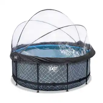 Netto Marken-Discount EXIT Frame Aufstellpool Stone ø360x122cm mit Sandfilterpumpe und Abdeckung, versch. Ausführungen Angebot