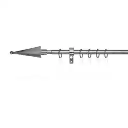 Netto Marken-Discount Lichtblick Gardinenstange Pyramide, 16 mm, ausziehbar 130 - 240 cm, Edelstahl Optik Angebot