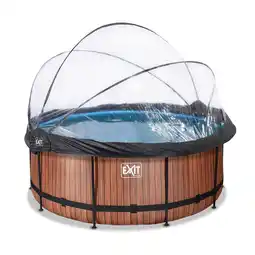 Netto Marken-Discount EXIT Frame Aufstellpool Wood ø360x122cm mit Sandfilterpumpe und Abdeckung, versch. Ausführungen Angebot