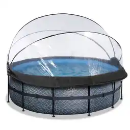 Netto Marken-Discount EXIT Frame Pool ø427x122cm mit Sandfilterpumpe und Abdeckung, versch. Ausführungen Angebot