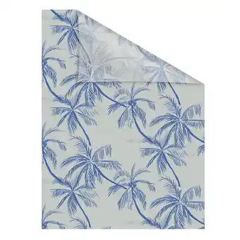 Netto Marken-Discount Lichtblick Fensterfolie selbstklebend, Sichtschutz, Blueprint Palms - Blau Angebot