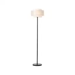 Netto Marken-Discount BRILLIANT Lampe, Odar Standleuchte 1flg schwarz/beige, 1x A60, E27, 42W, Mit Fußschalter Angebot
