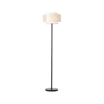 Netto Marken-Discount BRILLIANT Lampe, Odar Standleuchte 1flg schwarz/beige, 1x A60, E27, 42W, Mit Fußschalter Angebot