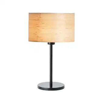 Netto Marken-Discount BRILLIANT Lampe, Romm Tischleuchte holz hell/schwarz, 1x A60, E27, 52W, Mit Schnurzwischenschalter Angebot