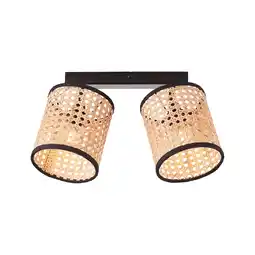 Netto Marken-Discount BRILLIANT Lampe, Wiley Spotbalken 2flg holz hell/schwarz, 2x D45, E14, 60W, Köpfe schwenkbar Angebot