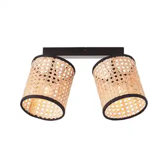 Netto Marken-Discount BRILLIANT Lampe, Wiley Spotbalken 2flg holz hell/schwarz, 2x D45, E14, 60W, Köpfe schwenkbar Angebot
