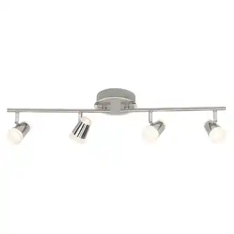 Netto Marken-Discount BRILLIANT Lampe Stairs LED Spotrohr 4flg eisen/chrom Angebot