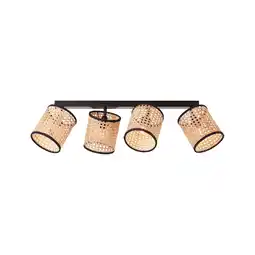 Netto Marken-Discount BRILLIANT Lampe, Wiley Spotbalken 4flg holz hell/schwarz, 4x D45, E14, 42W, Köpfe schwenkbar Angebot