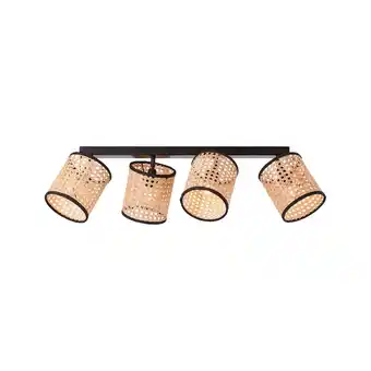 Netto Marken-Discount BRILLIANT Lampe, Wiley Spotbalken 4flg holz hell/schwarz, 4x D45, E14, 42W, Köpfe schwenkbar Angebot