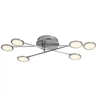 Netto Marken-Discount BRILLIANT Lampe Harlie LED Wand- und Deckenleuchte 6flg nickel matt Angebot