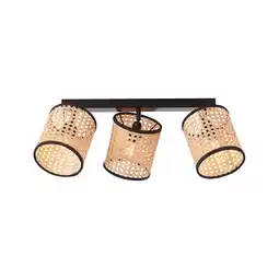 Netto Marken-Discount BRILLIANT Lampe, Wiley Spotbalken 3flg holz hell/schwarz, 3x D45, E14, 60W, Köpfe schwenkbar Angebot