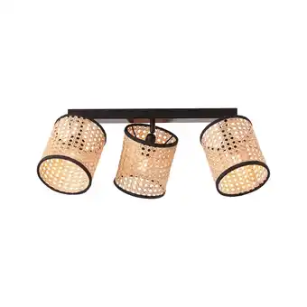 Netto Marken-Discount BRILLIANT Lampe, Wiley Spotbalken 3flg holz hell/schwarz, 3x D45, E14, 60W, Köpfe schwenkbar Angebot