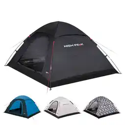 Netto Marken-Discount HIGH PEAK Kuppelzelt Monodome XL 4 Personen Camping Bike Zelt Familienzelt Groß Farbe: Blau-grau Angebot