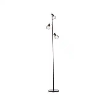 Netto Marken-Discount BRILLIANT Lampe, Blacky Standleuchte 3flg schwarz matt, 3x D45, E14, 25W, Mit Fußschalter Angebot