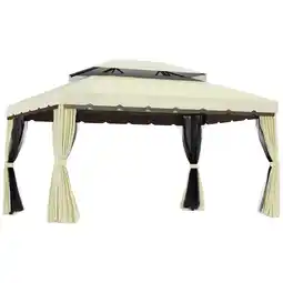 Netto Marken-Discount Outsunny Gartenpavillon Aluminium, Polyester Angebot