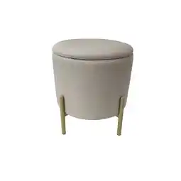 Netto Marken-Discount Echtwerk Sitzhocker Logan mit Samtbezug Angebot