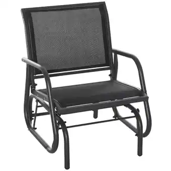 Netto Marken-Discount Outsunny Schaukelstuhl Metall, Mesh-Stoff Angebot