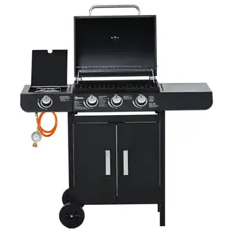 Netto Marken-Discount Outsunny Gasgrill Stahl, PP-Kunststoff Angebot