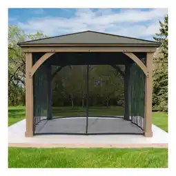 Netto Marken-Discount Westmann Holz Pavillon Devon Moskitonetz schwarz - versch. Ausführungen Angebot