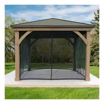 Netto Marken-Discount Westmann Holz Pavillon Devon Moskitonetz schwarz - versch. Ausführungen Angebot
