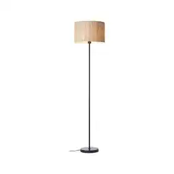 Netto Marken-Discount BRILLIANT Lampe, Wimea Standleuchte schwarz/natur, 1x A60, E27, 52W, Mit Fußschalter Angebot
