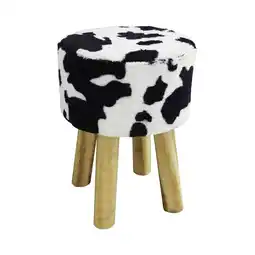 Netto Marken-Discount Echtwerk Fellhocker Country mit Holzfüßen Angebot