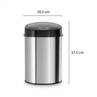 Netto Marken-Discount Echtwerk Badabfalleimer 9L mit Sensor-INOX BRUSHED Angebot