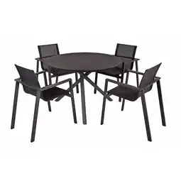 Netto Marken-Discount Garden Pleasure 5tlg. Garten Tischgruppe Sitzgruppe Tisch Stuhl Möbel Aluminium Angebot