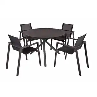 Netto Marken-Discount Garden Pleasure 5tlg. Garten Tischgruppe Sitzgruppe Tisch Stuhl Möbel Aluminium Angebot