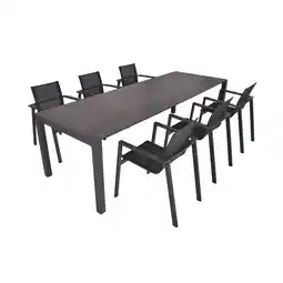Netto Marken-Discount Garden Pleasure 7tlg. Garten Tischgruppe Sitzgruppe Stapelstuhl Stuhl Aluminium Angebot