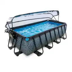 Netto Marken-Discount EXIT Frame Pool 400x200x100cm mit Sandfilterpumpe und Abdeckung, versch. Ausführungen Angebot