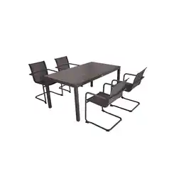 Netto Marken-Discount Garden Pleasure 5-tlg. Garten Tischgruppe Sitzgruppe Tisch Stuhl Möbel Metall Angebot