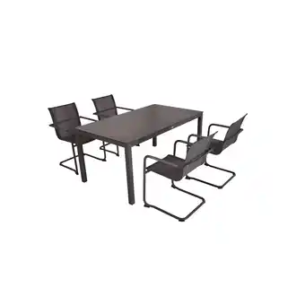 Netto Marken-Discount Garden Pleasure 5-tlg. Garten Tischgruppe Sitzgruppe Tisch Stuhl Möbel Metall Angebot