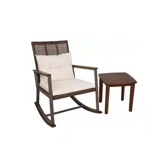 Netto Marken-Discount Garden Pleasure Schaukelstuhl Set SINALOA Schaukel Stuhl Garten Möbel Eukalyptus Angebot