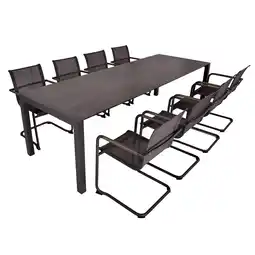 Netto Marken-Discount Garden Pleasure 9-tlg. Garten Tischgruppe Sitzgruppe Tisch Stuhl Aluminium Angebot