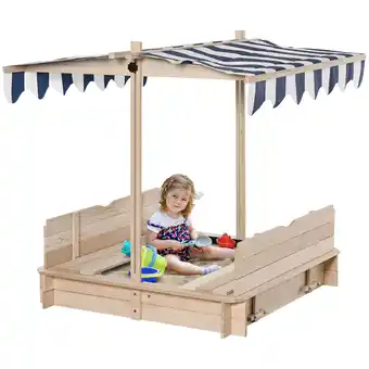 Netto Marken-Discount Outsunny Sandkasten Tannenholz, Polyester-Stoff Angebot