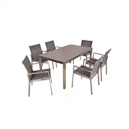 Netto Marken-Discount Garden Pleasure 7-tlg. Garten Tischgruppe Sitzgruppe Stapelstuhl Stuhl Metall Angebot