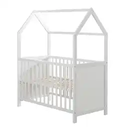 Netto Marken-Discount Hausbett 60 x 120 cm, FSC zertifiziert, weiß, 6-fach verstellbar, als Baby- & Beistellbett geeignet Angebot
