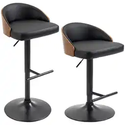 Netto Marken-Discount HOMCOM Barhocker Kunstleder, Schaumstoff, Stahl, Massivholz Angebot